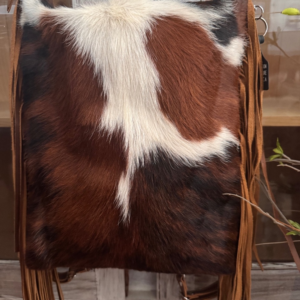 Cowhide Fringe Backpack